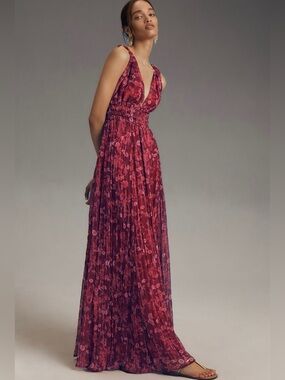 Sabina Musayev Adhara Sleeveless V-Neck Dress Large NWT